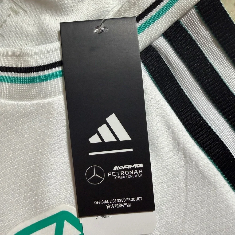 Adidas Mercedes-AMG Petronas F1 Team 2025 Official Kit Jersey White Men's Large